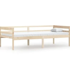 Online vidaXL Sängram utan madrass massiv furu 90x200 cm Brun