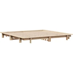 vidaXL Sängram utan madrass 160x200 cm massiv furu