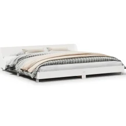 Outlet vidaXL Sängram utan madrass 180x200 cm massiv furu Vit