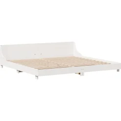 Outlet vidaXL Sängram utan madrass 180x200 cm massiv furu Vit