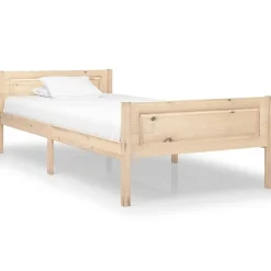 vidaXL Sängram utan madrass massiv furu 90x200 cm
