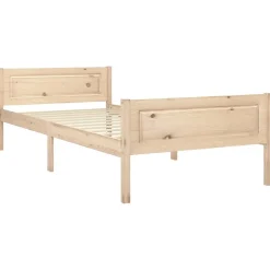 vidaXL Sängram utan madrass massiv furu 90x200 cm