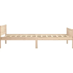 vidaXL Sängram utan madrass massiv furu 90x200 cm