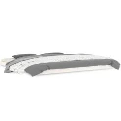 vidaXL Sängram vit 200x200 cm massiv furu