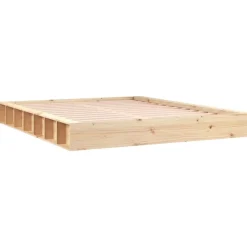 vidaXL Sängram 200x200 cm massivt trä
