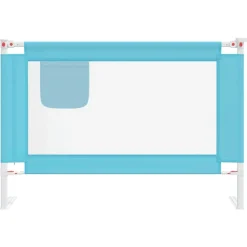 vidaXL Sängskena för barn blå 100x25 cm tyg