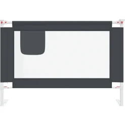vidaXL Sängskena för barn mörkgrå 100x25 cm tyg