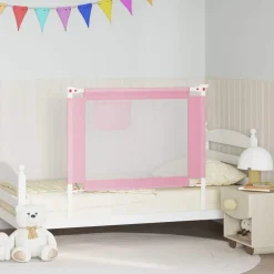 Discount vidaXL Sängskena för barn 100x25 cm tyg Rosa