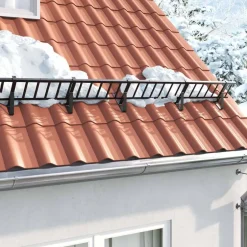 Sale vidaXL Snöskyddsstöd 29,5 x 3 x 34,5 cm Stål Svart