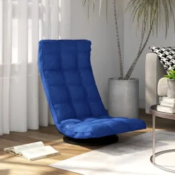 Best vidaXL Snurrbar golvstol tyg Blå
