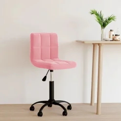 Outlet vidaXL Snurrbar kontorsstol sammet Rosa
