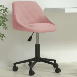 Hot vidaXL Snurrbar kontorsstol sammet Rosa