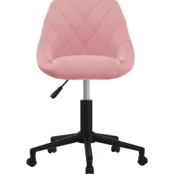 Hot vidaXL Snurrbar kontorsstol sammet Rosa