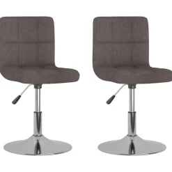 vidaXL Snurrbara matstolar 2 st tyg Taupe