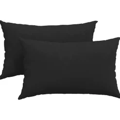 vidaXL Sofakuddar 2 pcs Svart 50 x 30 cm tyg