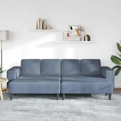 Discount vidaXL Soffa 250 x 188 x 76 cm Kordread tyg Blå