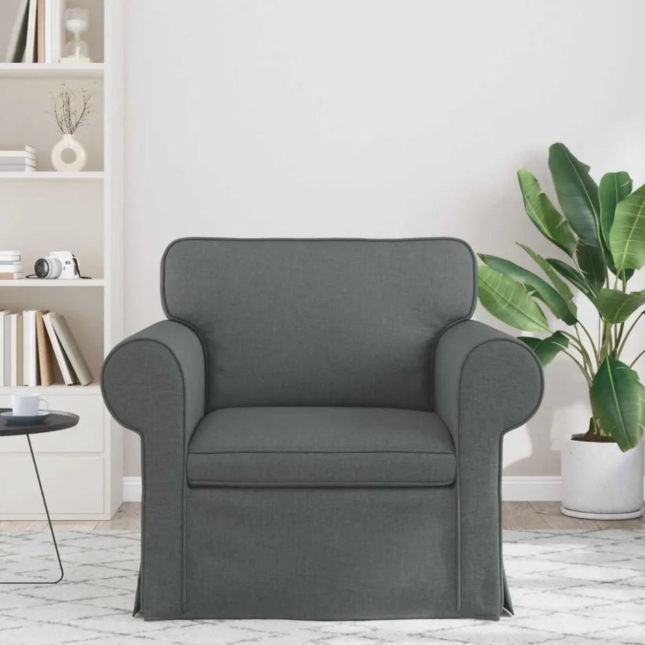 Sale vidaXL Soffa 95 x 82 x 80 cm tyg Mörkgrå