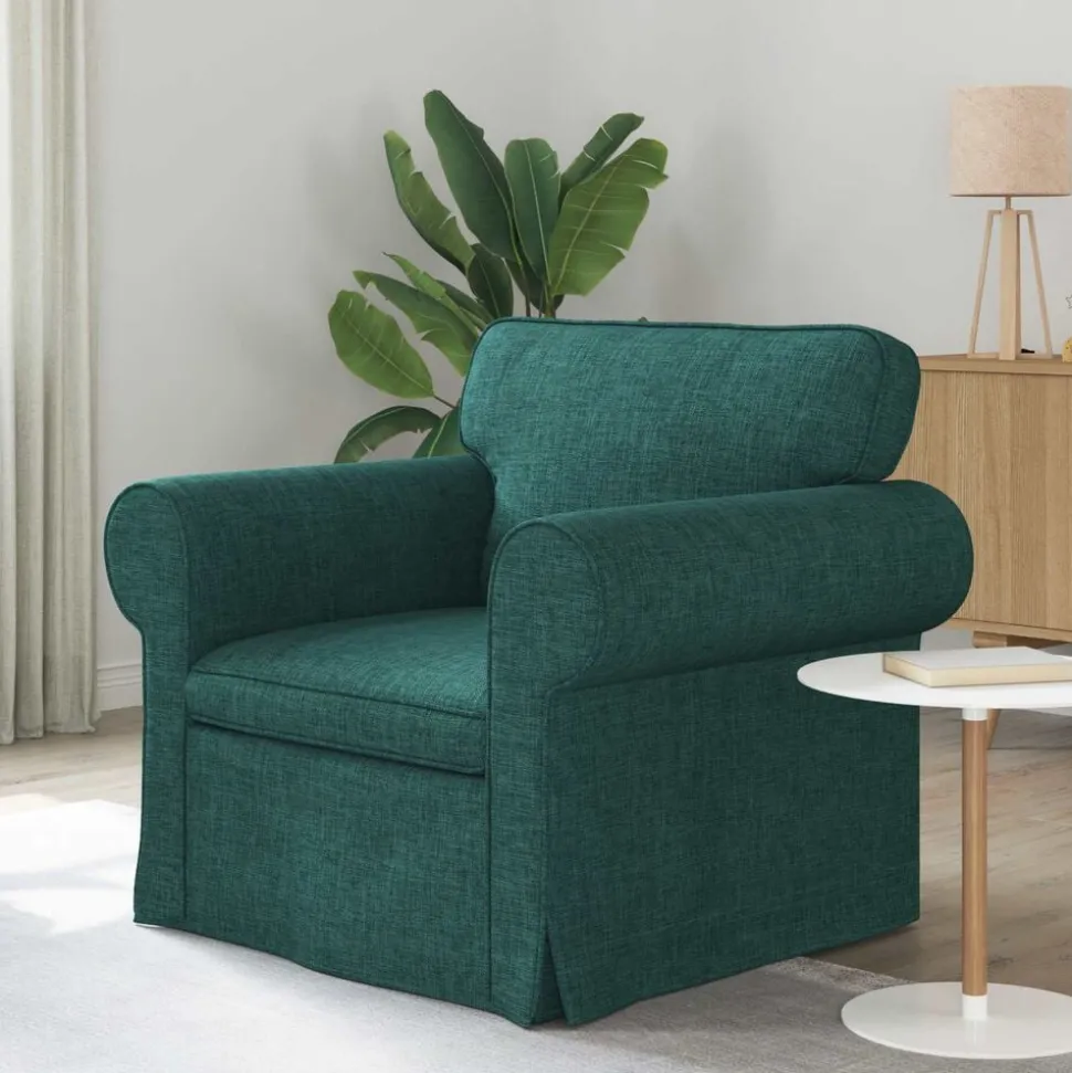 vidaXL Soffa Mörkgrön 95 x 82 x 80 cm tyg