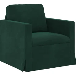 vidaXL Soffa 78 x 78 x 80 cm Sammet Mörkgrön
