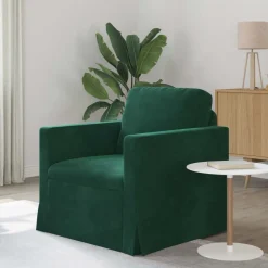 vidaXL Soffa 78 x 78 x 80 cm Sammet Mörkgrön
