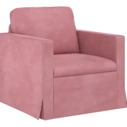 Hot vidaXL Soffa 78 x 78 x 80 cm Sammet Rosa
