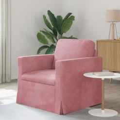 Hot vidaXL Soffa 78 x 78 x 80 cm Sammet Rosa