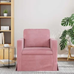 Hot vidaXL Soffa 78 x 78 x 80 cm Sammet Rosa