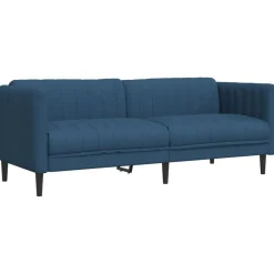 vidaXL Soffa 3-sits blå tyg