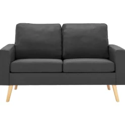 Sale vidaXL Soffa 2-sits tyg Mörkgrå