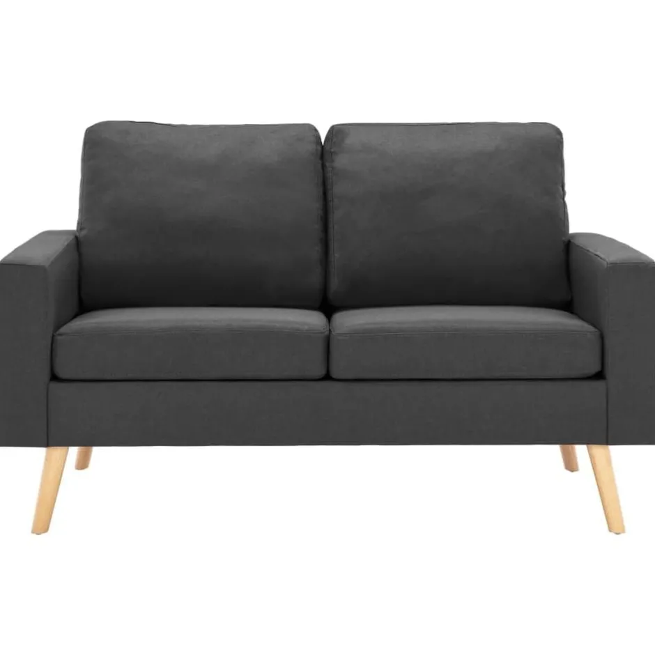 Sale vidaXL Soffa 2-sits tyg Mörkgrå