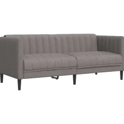 Discount vidaXL Soffa 2-sits tyg Taupe