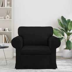 vidaXL Soffa Svart 95 x 82 x 80 cm tyg
