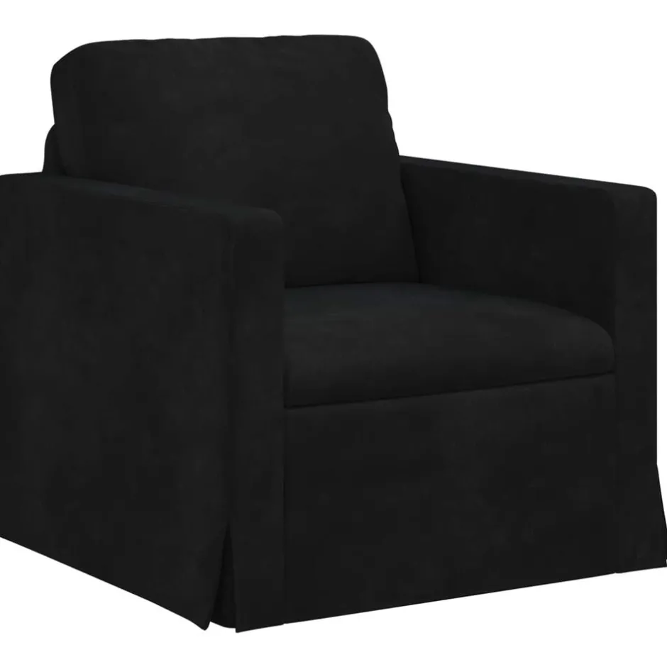 Best vidaXL Soffa 78 x 78 x 80 cm Sammet Svart