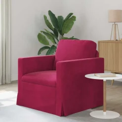 Online vidaXL Soffa 78 x 78 x 80 cm Sammet Vinröd