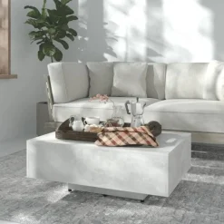 Outlet vidaXL Soffbord 85x55x31 cm konstruerat trä Betonggrå