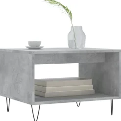 Clearance vidaXL Soffbord 60x50x40 cm konstruerat trä Betonggrå