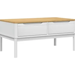 Best vidaXL Soffbord FLORO 99x55,5x45 cm massiv furu Vit