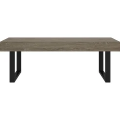 vidaXL Soffbord grå och svart 120x60x40 cm MDF och järn
