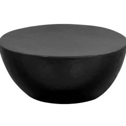 vidaXL Soffbord hamrad aluminium 70x30 cm svart