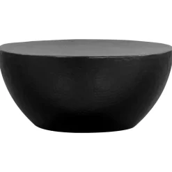 vidaXL Soffbord hamrad aluminium 70x30 cm svart