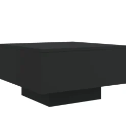 vidaXL Soffbord med LED svart 55x55x31 cm