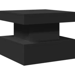 Hot vidaXL Soffbord med LED 50x50x40 cm Svart