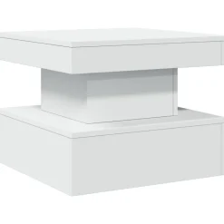 Sale vidaXL Soffbord med LED 50x50x40 cm Vit