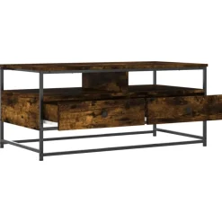 Discount vidaXL Soffbord 100x51x45 cm konstruerat trä Rökfärgad ek