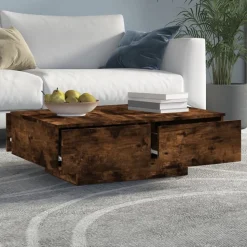 vidaXL Soffbord rökfärgad ek 90x60x31 cm konstruerat trä