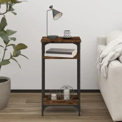 vidaXL Soffbord rökfärgad ek 40x30x75 cm konstruerat trä