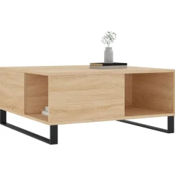 vidaXL Soffbord sonoma-ek 80x80x36,5 cm konstruerat trä