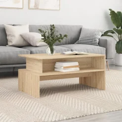 Clearance vidaXL Soffbord sonoma-ek 90x55x42,5 cm konstruerat trä Sonoma ek