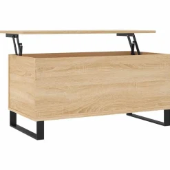 Hot vidaXL Soffbord sonoma-ek 90x44,5x45 cm konstruerat trä Sonoma ek