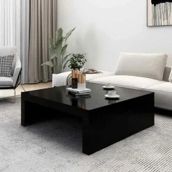 vidaXL Soffbord svart 100x100x35 cm konstruerat trä